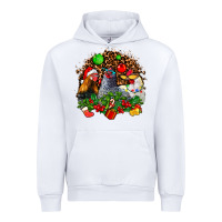 White Christmas party and chickens Urban Hoodie - AdoDesignShop