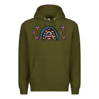 Army Green american flag rainbow 16oz libbey cup Premium Hoodie - HRA Design Shop