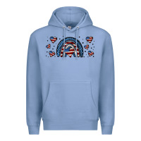 Colony Blue american flag rainbow 16oz libbey cup Premium Hoodie - HRA Design Shop