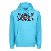 Ocean Blue american flag rainbow 16oz libbey cup Premium Hoodie - HRA Design Shop