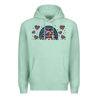 Seafoam american flag rainbow 16oz libbey cup Premium Hoodie - HRA Design Shop