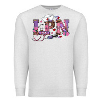Oatmeal Heather valentines day lpn Premium Sweatshirt - RanaPortraitStore