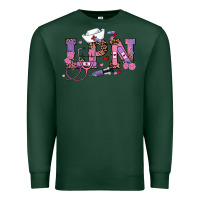Sports Green valentines day lpn Premium Sweatshirt - RanaPortraitStore