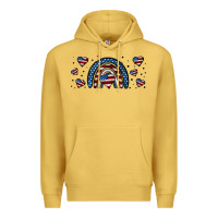 American Flag Rainbow 16oz Libbey Cup Premium Hoodie | Teevron