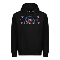 Black american flag rainbow 16oz libbey cup Premium Hoodie - HRA Design Shop