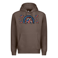 Coffee american flag rainbow 16oz libbey cup Premium Hoodie - HRA Design Shop