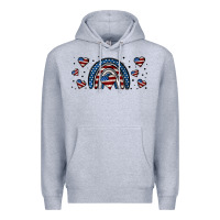 Heather Grey american flag rainbow 16oz libbey cup Premium Hoodie - HRA Design Shop