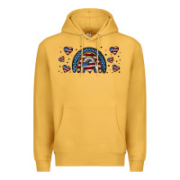Mustard american flag rainbow 16oz libbey cup Premium Hoodie - HRA Design Shop
