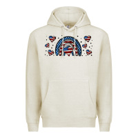 Oatmeal Heather american flag rainbow 16oz libbey cup Premium Hoodie - HRA Design Shop