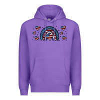 Purple american flag rainbow 16oz libbey cup Premium Hoodie - HRA Design Shop