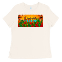 Desert Darlin' Aztec Desert Sunset License Plate Ladies Tee | Teevron