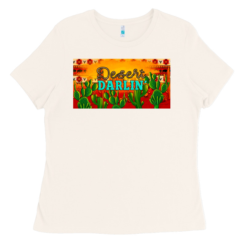 Desert Darlin' Aztec Desert Sunset License Plate Ladies Tee by Artiststas | Teevron