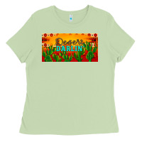 Matcha desert darlin' aztec desert sunset license plate Ladies Tee - Artiststas