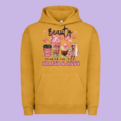 Beauty Comes In All Shapes And Sizes Coffee Cups Urban Hoodie Designed By Jahusdesignshop