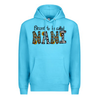 Ocean Blue blessed to be called nanı Premium Hoodie - CowhideDigitalArt