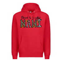 Red blessed to be called nanı Premium Hoodie - CowhideDigitalArt
