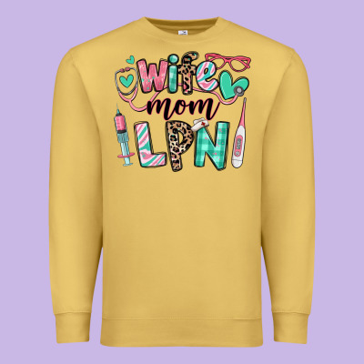 Premium Sweatshirt wife mom lpn licensed practical nurse