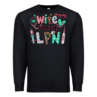 Black wife mom lpn licensed practical nurse Premium Sweatshirt - RanaPortraitStore