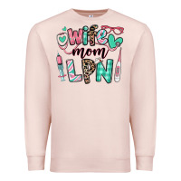 Pale Pink wife mom lpn licensed practical nurse Premium Sweatshirt - RanaPortraitStore