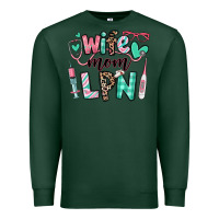 Sports Green wife mom lpn licensed practical nurse Premium Sweatshirt - RanaPortraitStore