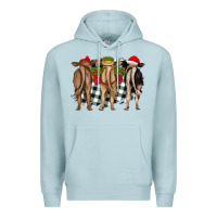 Blue Mist christmas heifers back view Premium Hoodie - RanaPortraitStore