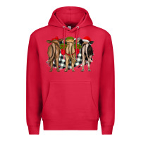 Cardinal christmas heifers back view Premium Hoodie - RanaPortraitStore
