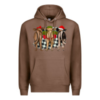 Chestnut christmas heifers back view Premium Hoodie - RanaPortraitStore
