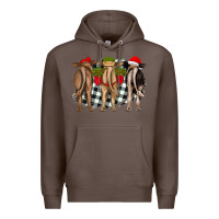 Coffee christmas heifers back view Premium Hoodie - RanaPortraitStore
