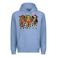 Colony Blue christmas heifers back view Premium Hoodie - RanaPortraitStore