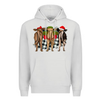 Dove Grey christmas heifers back view Premium Hoodie - RanaPortraitStore