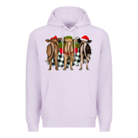 Lilac christmas heifers back view Premium Hoodie - RanaPortraitStore