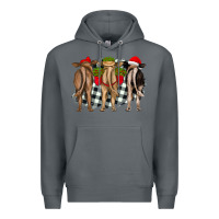 Rock christmas heifers back view Premium Hoodie - RanaPortraitStore