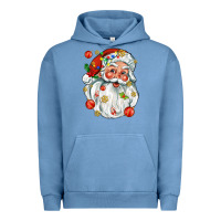 Pigment Pebble Blue santa with little christmas Urban Hoodie - AdoDesignShop
