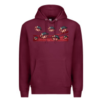 Burgundy american flag lips 16oz libbey cup Premium Hoodie - HRA Design Shop