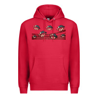 Cardinal american flag lips 16oz libbey cup Premium Hoodie - HRA Design Shop