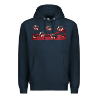 Navy american flag lips 16oz libbey cup Premium Hoodie - HRA Design Shop