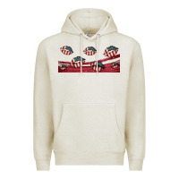 Oatmeal Heather american flag lips 16oz libbey cup Premium Hoodie - HRA Design Shop