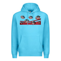 Ocean Blue american flag lips 16oz libbey cup Premium Hoodie - HRA Design Shop