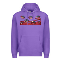 Purple american flag lips 16oz libbey cup Premium Hoodie - HRA Design Shop