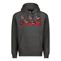 Charcoal Heather american flag lips 16oz libbey cup Premium Hoodie - HRA Design Shop
