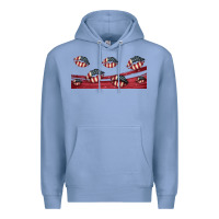 Colony Blue american flag lips 16oz libbey cup Premium Hoodie - HRA Design Shop