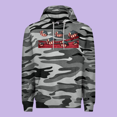 American Flag Lips 16oz Libbey Cup Premium Hoodie Designed By Hra Design Shop