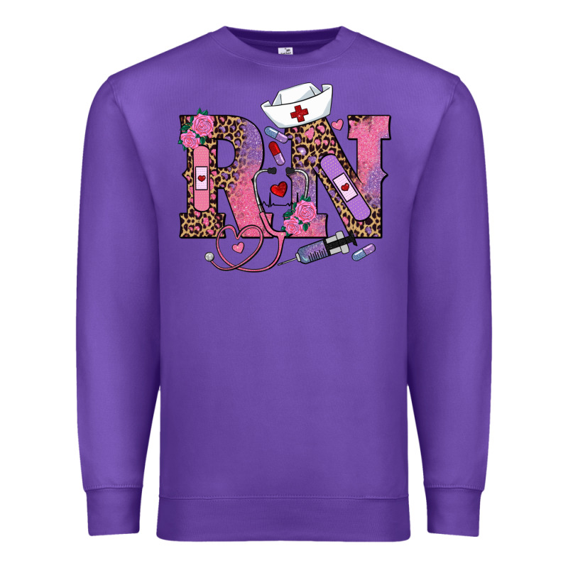 Valentines Day Rn Registered Nurse Premium Sweatshirt by RanaPortraitStore | Teevron