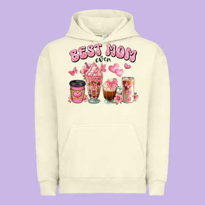 Best Mom Ever Floral Coffee Cups Urban Hoodie Designed By Jahusdesignshop
