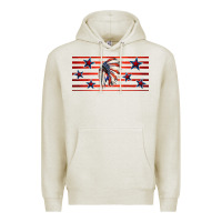 Oatmeal Heather patriotic native american headdress 16oz libbey cup Premium Hoodie - HRA Design Shop