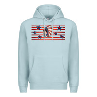 Blue Mist patriotic native american headdress 16oz libbey cup Premium Hoodie - HRA Design Shop