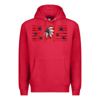 Cardinal patriotic native american headdress 16oz libbey cup Premium Hoodie - HRA Design Shop
