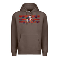 Coffee patriotic native american headdress 16oz libbey cup Premium Hoodie - HRA Design Shop