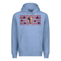 Colony Blue patriotic native american headdress 16oz libbey cup Premium Hoodie - HRA Design Shop