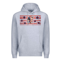 Heather Grey patriotic native american headdress 16oz libbey cup Premium Hoodie - HRA Design Shop